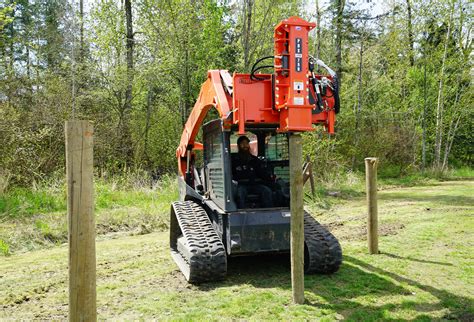 t post driver for skid steer|skid steer attachments post driver.